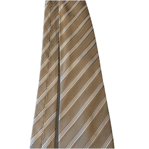 Fabio Ferretti Italian Handmade Men’s Tie Luxury Silk Neutral Striped - Picture 7 of 13